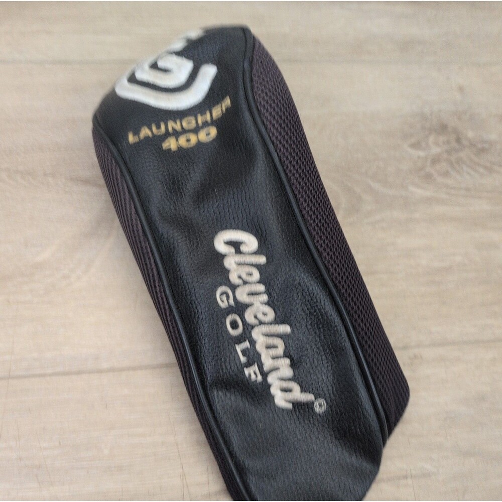 Cleveland Launcher 400 Driver Golf Club Head Cover Black Pebbled Vinyl